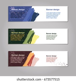 Vector abstract geometric design banner web template.