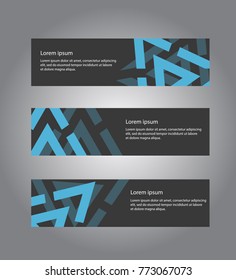 Vector abstract geometric design banner web template.