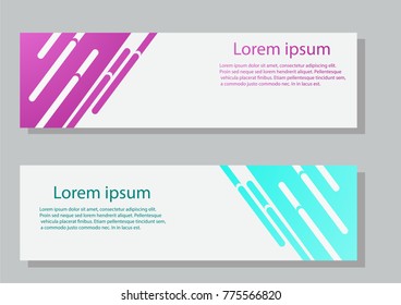 Vector abstract geometric design banner web template