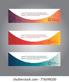Vector abstract geometric design banner web template.