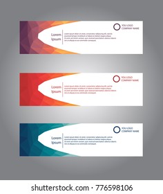 Vector abstract geometric design banner web template.