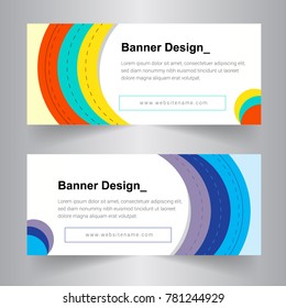 Vector abstract geometric design banner web template.