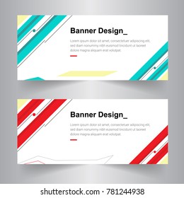 Vector abstract geometric design banner web template.