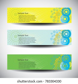 Vector abstract geometric design banner web template.