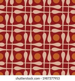 Vector abstract geometric dots and lines seamless pattern background