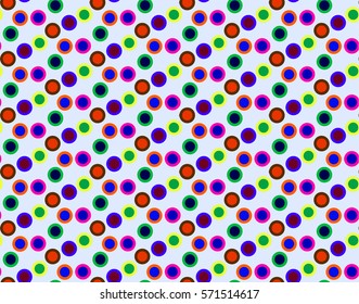 vector abstract geometric draw seamless pattern with circles varicolored