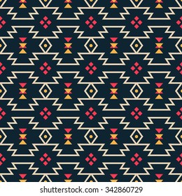 Vector abstract geometric elements for frame, border elements, pattern, ethnic collection, tribal aztec art