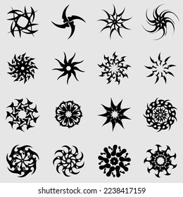 Vector abstract geometric elements set.