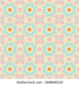 Vector abstract geometric floral seamless pattern background.