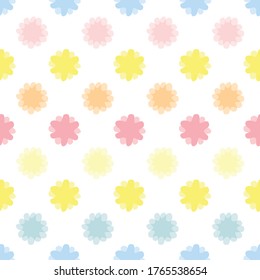 Vector abstract geometric flower pattern, dotted line design, nursery, kids decor on white background. Cute design for your holiday. Nature background. Print, fabric, stationary.