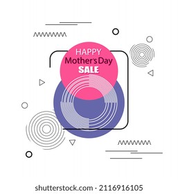 Vector of the abstract geometric fluid elements for Mother's Day, advertising , greeting cards, invitations, sales and other events