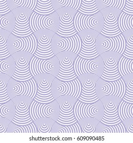 Vector abstract geometric forms background with distortion effect. Rhythmic circles seamless pattern