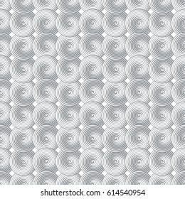 Vector abstract geometric forms background with distortion effect. Rhythmic circles pattern