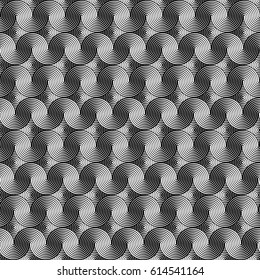Vector abstract geometric forms background with distortion effect. Rhythmic seamless pattern