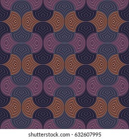 Vector abstract geometric forms background with distortion effect. Rhythmic seamless pattern
