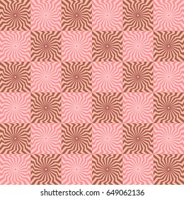 Vector abstract geometric forms background with distortion effect. Rhythmic seamless pattern