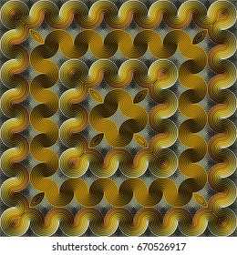 Vector abstract geometric forms background with distortion effect. Rhythmic seamless pattern