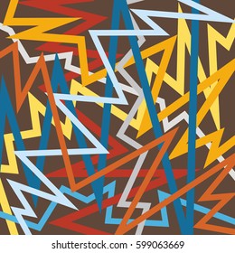 Vector abstract geometric forms color background. 