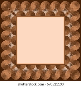 Vector abstract geometric forms modern border with distortion effect.