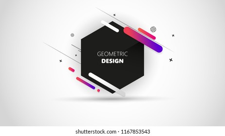 Vector of abstract geometric frame design for your text and background.