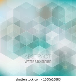 Vector abstract geometric gray green background. Hexagonal shapes. Brochure design template.