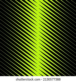 Vector abstract geometric halftone seamless pattern with diagonal lines, fade stripes. Extreme sport style background, urban art. Black and vibrant green minimal texture. Trendy modern repeat design