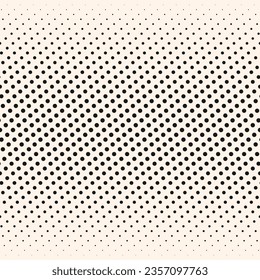 Vector abstract geometric halftone seamless pattern with dots, circles, fading spots. Extreme sport style background, urban art. Black and white minimal repeat texture with gradient transition effect