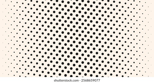 Vector abstract geometric halftone seamless pattern with dots, circles, fading stripes. Extreme sport style background, urban art. Black and white sporty texture. Repeated minimalist sportive design