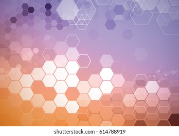 Vector of abstract geometric hexagon pattern and background