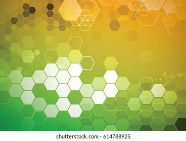 Vector of abstract geometric hexagon pattern and background