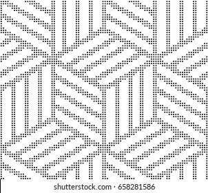  Vector abstract geometric hexagonal  graphic design print 3d cubes pattern. Vector seamless geometric cubes pattern. Dot texture. 