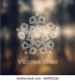 Vector abstract geometric icon, logo isolated on blurred background. Celtic ornament.