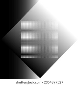 Vector abstract geometric illustration in the form of squares on a black and white background