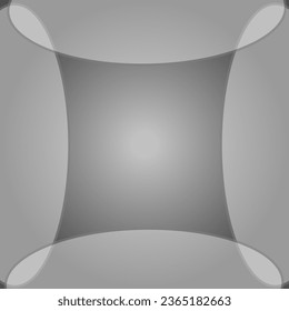 Vector abstract geometric illustration in the form of an original monochrome pattern on a gray background