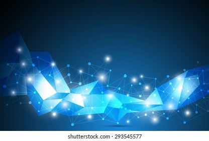 vector abstract geometric internet networking concept background
