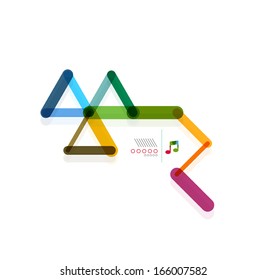 Vector abstract geometric line shape concept