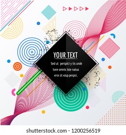 Vector of abstract geometric pattern and background
