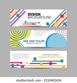 Vector of abstract geometric pattern and background with circles, triangles, lines. Use for modern design, decorated brochure and flyer.