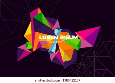 Vector of abstract geometric pattern and background. Color triangles background, modern geometric abstract background