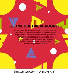 Vector of abstract geometric pattern and background