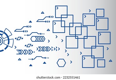 Vector of abstract geometric pattern and background Hi Tech Background