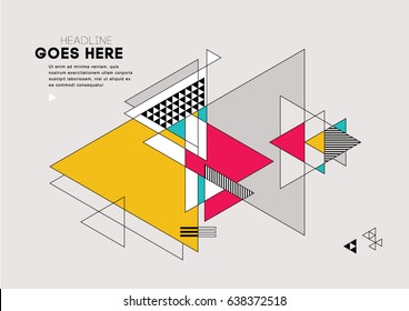 Vector of abstract geometric pattern and background