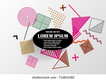Vector of abstract geometric pattern and background