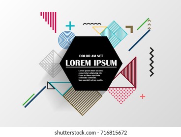 Vector of abstract geometric pattern and background
