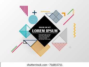 Vector of abstract geometric pattern and background