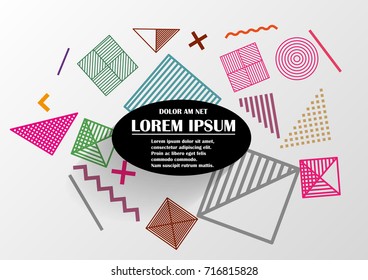 Vector of abstract geometric pattern and background