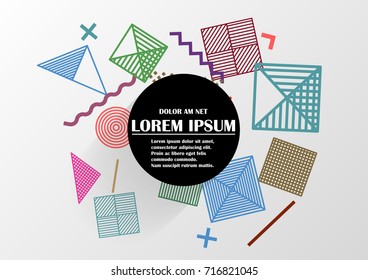 Vector of abstract geometric pattern and background