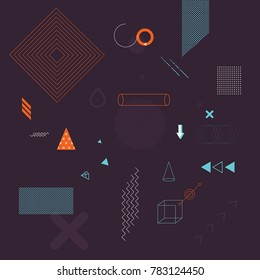 Vector of abstract geometric pattern and background
