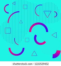 Vector of abstract geometric pattern and backround with circles,triangles,square