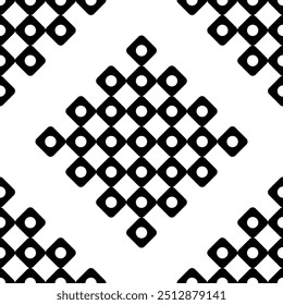 Vector abstract geometric pattern with diamond shapes, rhombuses, triangles, grid. Simple black and white texture. Stylish modern background. Monochrome repeated geo design for decor, textile, print